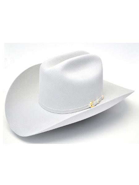 Mensusa Products Larry Mahan Hats-6X Real Platinum Beaver Fur Felt Cowboy Hat
