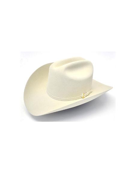 Mensusa Products Larry Mahan Hats-6X Real Silver Belly Beaver Felt Cowboy Hat