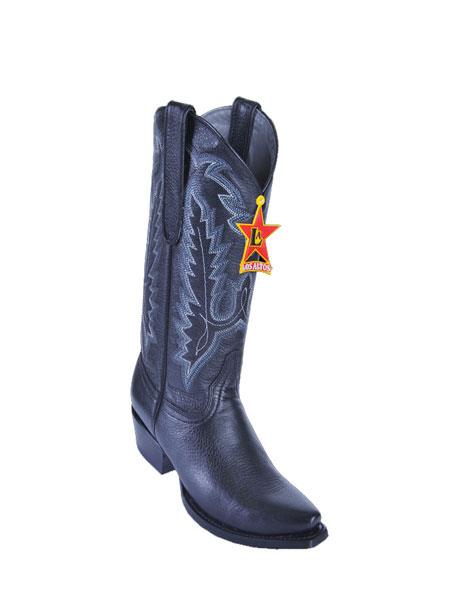 Mensusa Products los Altos Black Deer Snip-toe Cowgirl ~ Women boots