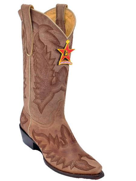Mensusa Products Womens Snip-Toe Arena Cowgirl ~ Women Boot Tan/Chocolate
