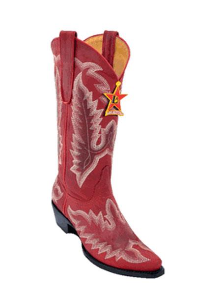 Mensusa Products Womens Snip-Toe Red/ White Cowgirl ~ Women Boot