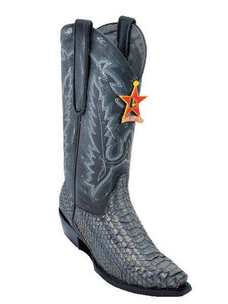 Mensusa Products Los Altos Siver and Gold Python Snip-toe Cowgirl ~ Women Boots