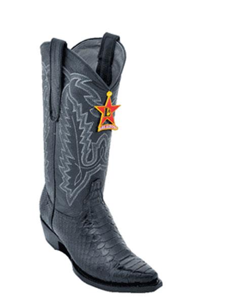 Mensusa Products Los Altos Black Python Snip -Toe Cowgirl ~ Women Boots