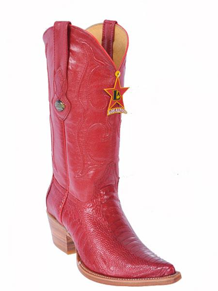 Mensusa Products Red Ostrich Leg Womens Cowgirl ~ Women Western Boot