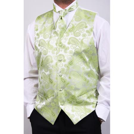 Mensusa Products Men's Lime Four-Piece Vest Set