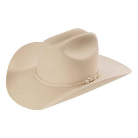 Mensusa Products Stetson cowboy hat-Stetson Hats-10x Shasta Beaver Fur Felt Western Cowboy Hat Silverbelly