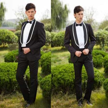 Mensusa Products Black Retro Vintage Wedding Best Man Prom Dress Dinner Suits Tuxedos