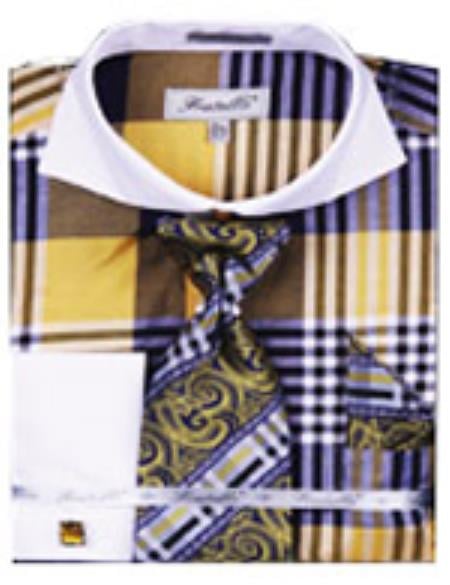 Mensusa Products Men's Fancy Shirts Blue