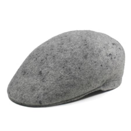 Mensusa Products Men's Light Gray Wool Fedora Hat