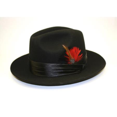 Mensusa Products Kid's Black Stingy Fedora Hat