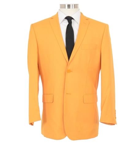 Mensusa Products Two Button Suit Solid Mango Orange