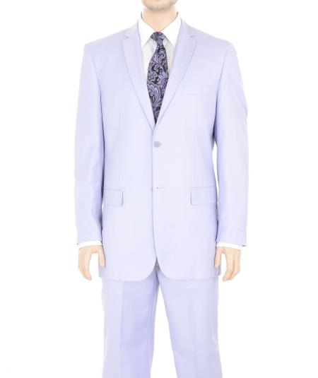 Mensusa Products Two Button Suit Solid Lilac Purple