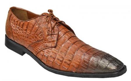 Mensusa Products Made In Italy Designer Mauri Los Altos Cognac / Brown Genuine Crocodile / Lizard Shoes