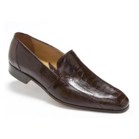 Mensusa Products Made In Italy Designer Mauri Marron Ostrich Leg Loafers Sport Rust