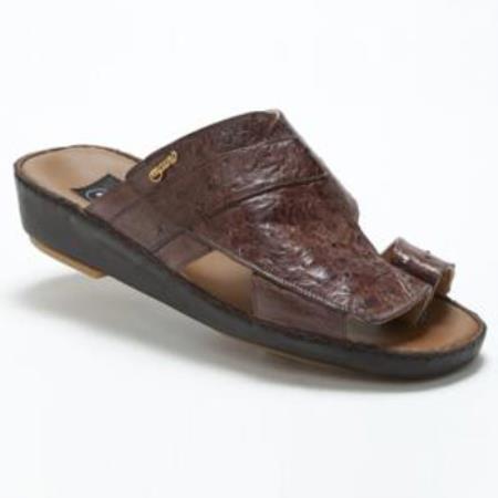 Mensusa Products Made In Italy Designer Mauri Magreb Ostrich Quill Sandals Kango Tobacco