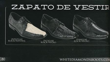 Mensusa Products Men's Python/Ostrich/Caiman/Stingray Oxford Lace Up Dress Shoes Blacks, Multi-color