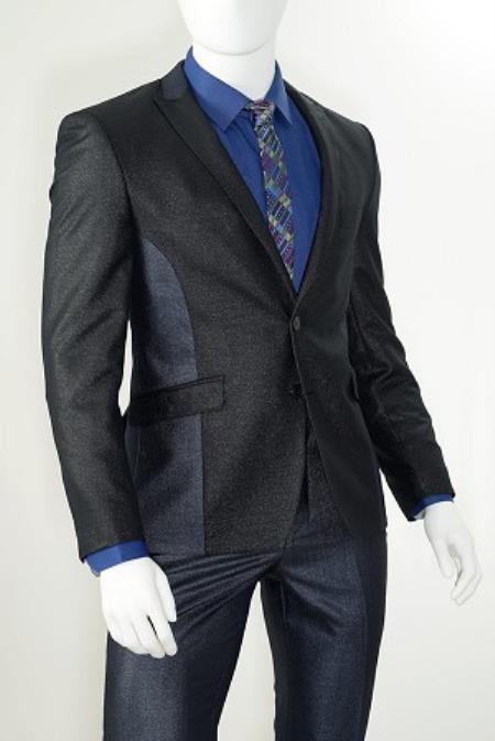 Mensusa Products Men's Italian Design 2 Button Slim Cut Suit