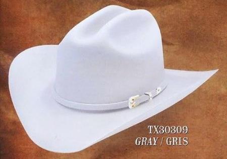 Mensusa Products Cowboy Western Hat Joan Style 6X Felt Hats By Los Altos Gray