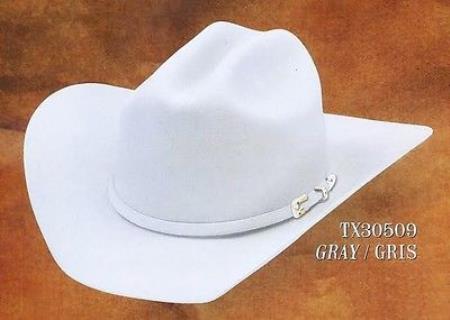 Mensusa Products Cowboy Western Hat Texas Style 6X Felt Hats By Los Altos Gray