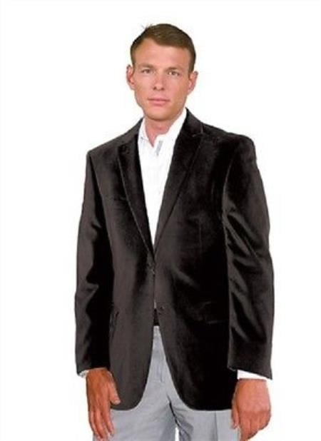 Mensusa Products Mantoni Velvet Blazer Sport Jacket For Men Black