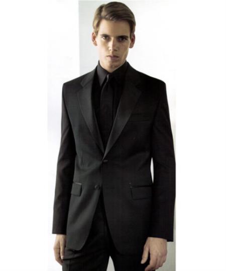 Mensusa Products Calvin Klein Myer Two Button Black Slim Fit Tuxedo