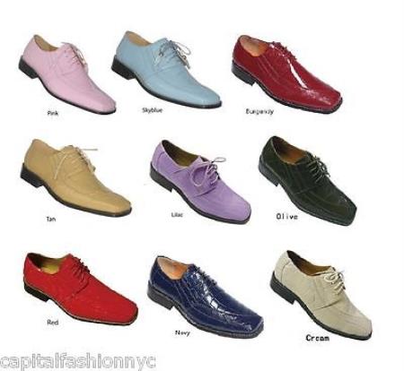 Mensusa Products Fashion Casual Faux Croc Embossed Leather Mens Dress Shoes lots colors