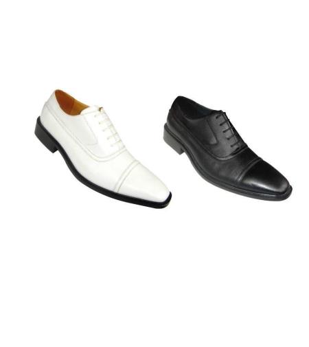 Mensusa Products Men's Formal Dress Shoes in Black White