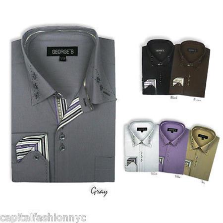 Mensusa Products Classic Stylish Men's Dress Shirt Multi-Color