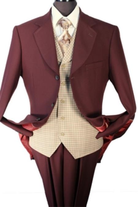 Mensusa Products Super 150 Wool Suit Taupe,Chestnut,Coffee And Black