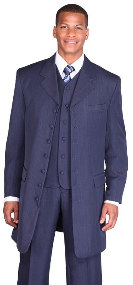 Mensusa Products Zoot Suits By Milano Moda Solid Color 3 Piece