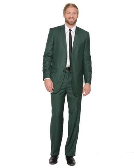 Mensusa Products Mens 2 Piece Hunter Green Suit