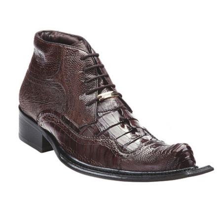 Mensusa Products Belvedere Palma Hornback & Ostrich Boots Brown