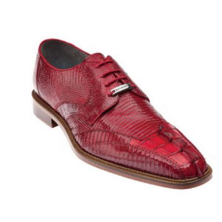 Mensusa Products Belvedere Topo Hornback & Lizard Shoes Red