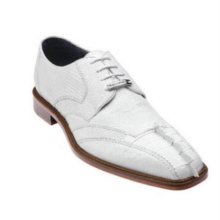 Mensusa Products Belvedere Topo Hornback & Lizard Shoes White