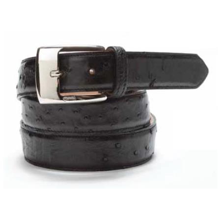 Mensusa Products Mauri 100-35 Ostrich Quill Belt Black