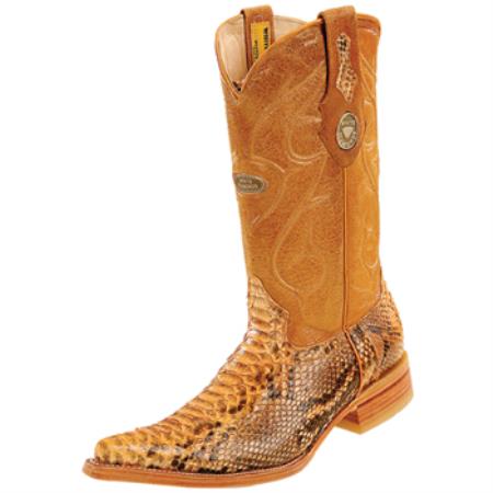 Mensusa Products Wh-Dimond Western Cowboy Boot Bota Piton Horma Chihuahua Mantequilla
