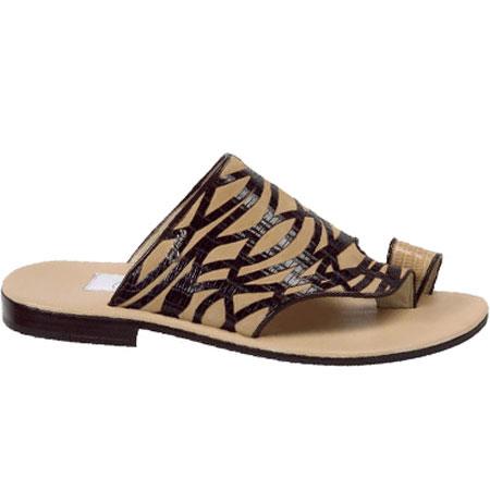 Mensusa Products Mauri Muscat 1672 Suede & Lizard Sandals Dune