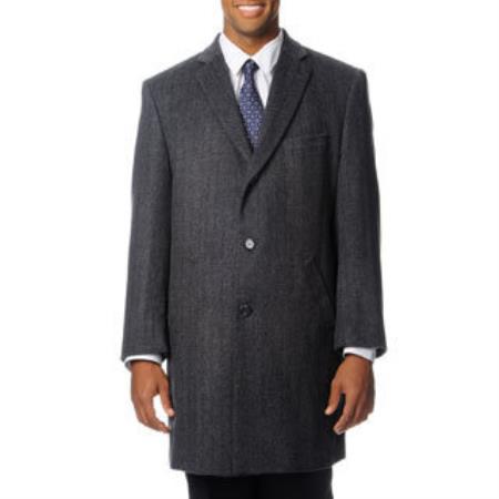 Mensusa Products Men's 'Ram' Grey Cashmere Blend Top Coat