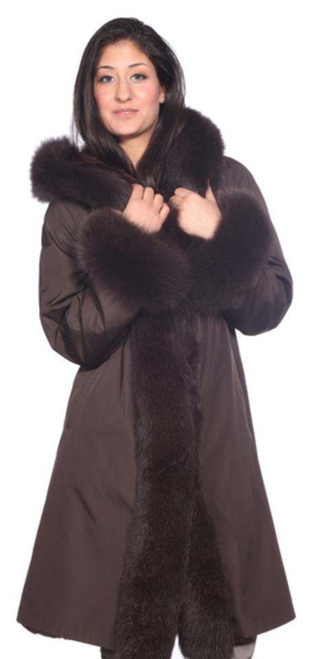 Mensusa Products Empire Fox Fur Stroller Black
