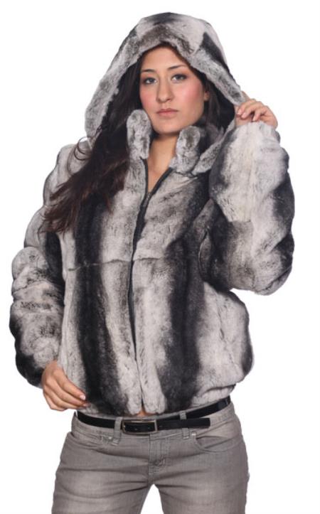 Mensusa Products Jules Rex Rabbit Fur Coat Grey
