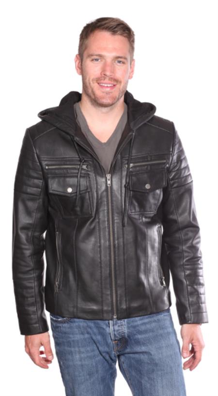Mensusa Products Warden Leather Bomber Jacket Black