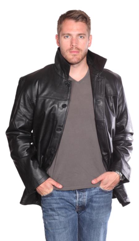 Mensusa Products Luckas Leather Carcoat Black