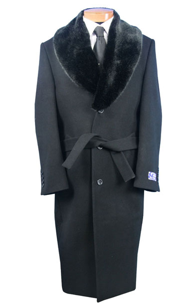 Mensusa Products Blu Martini Vance Top Coat Men's Full Length Black,Rust