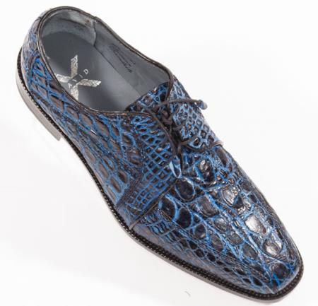 Mensusa Products David X Milo Crocodile ~ Alligator  Shoes Navy