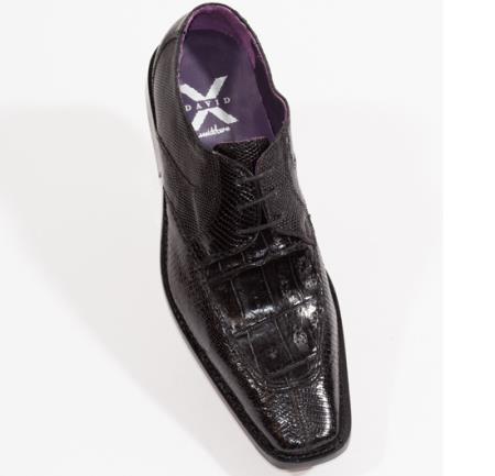 Mensusa Products David X Mory Dress Shoe Genuine Caiman Black