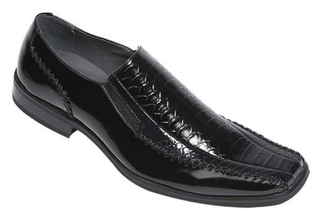 Mensusa Products Men's High Quality Man-made Leather Shoes Loafers/Slip-on Black