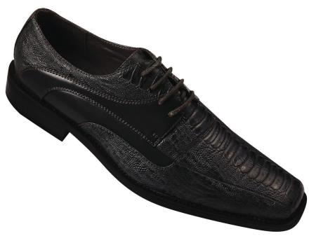 Mensusa Products Men's High Quality Fashion Dress Shoes Snake Pattern Black