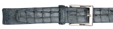 Mensusa Products Real Authentic Skin Grey All-Over Genuine Crocodile Hornback Belt