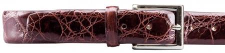 Mensusa Products Real Authentic Skin Wine All-Over Genuine Alligator Belt