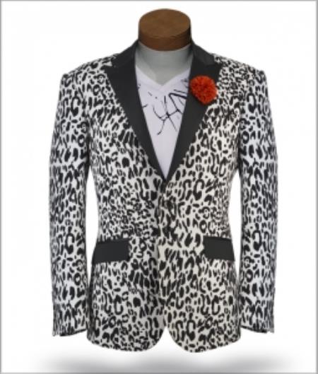 Mensusa Products Unique Paisley Sport Coat Sequin Shiny Flashy Silky Satin Stage Fancy Stage Party Two Toned Blazer / Sportcoat / Mens Jacket / Dinner Jacket Tiger